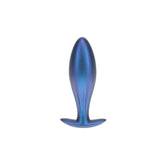 OUCH! Oval Anal Plug - Metallic Blue - Metallic Blue 11.7 cm Butt Plug Butt Plugs